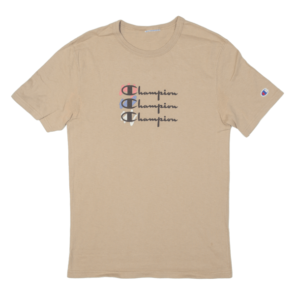 CHAMPION Mens T-Shirt Beige S Online