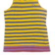 BURBERRY BRIT Womens Printed Vest Yellow Sleeveless Striped L Hot on Sale