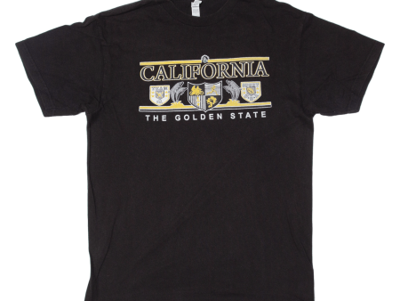 ALSTYLE California The Golden State Mens T-Shirt Black USA M Hot on Sale