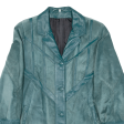 Womens Overcoat Coat Blue Leather M Online