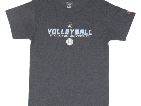 CHAMPION Volleyball Stockton University Mens T-Shirt Grey USA M Online now