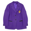 WEBER Womens Blazer Jacket Purple Knit L Fashion