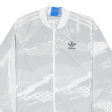 ADIDAS Mens Track Jacket Grey Nylon S For Discount